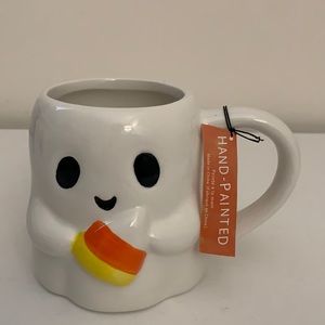 Halloween Ghost Holding Acorn Brand New Mug. Dishwasher and Microwave safe.